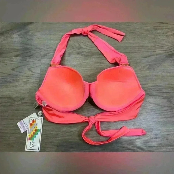 A.CHE NWT Women’s Viona Top Coral Swimsuit Bikini Top Size 32DD, ‎ 34D, 36C, 38B - Picture 4 of 7
